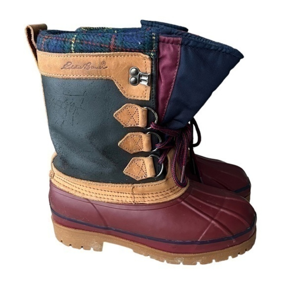 Eddie Bauer Leather Sherpa Lined Tall Duck Boot size 5